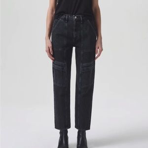 Agolde COOPER Cargo jeans in Panther (faded black)